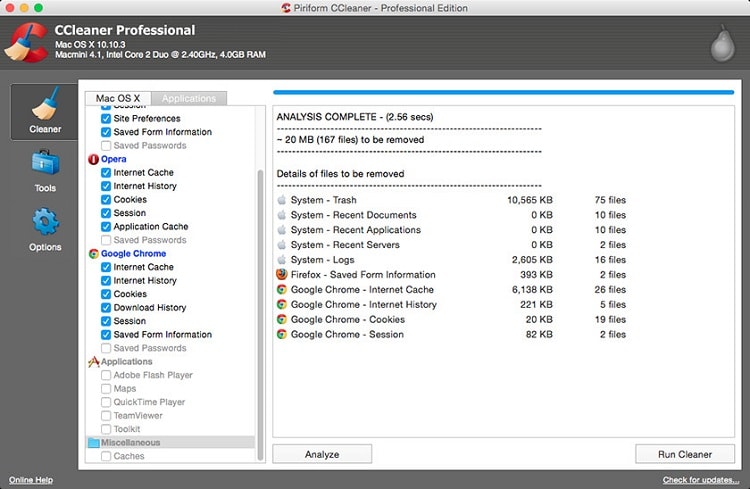 CCleaner For Mac v1.14.451 Free Download